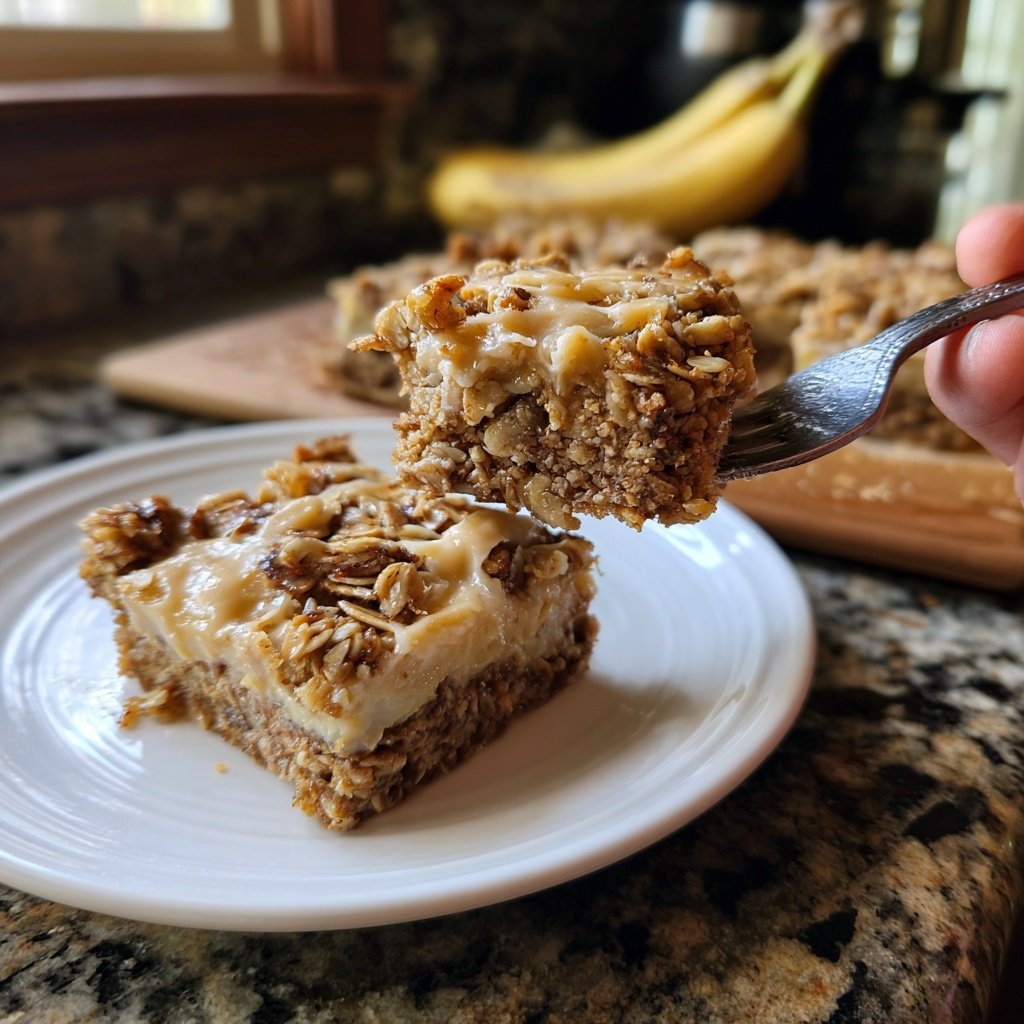 Banana Oat Yogurt Squares