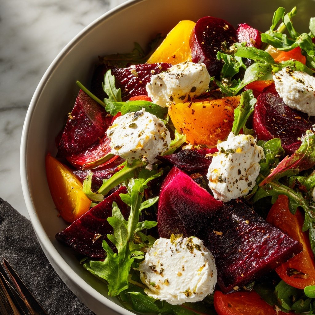 Romantic Beet and Goat Cheese Salad