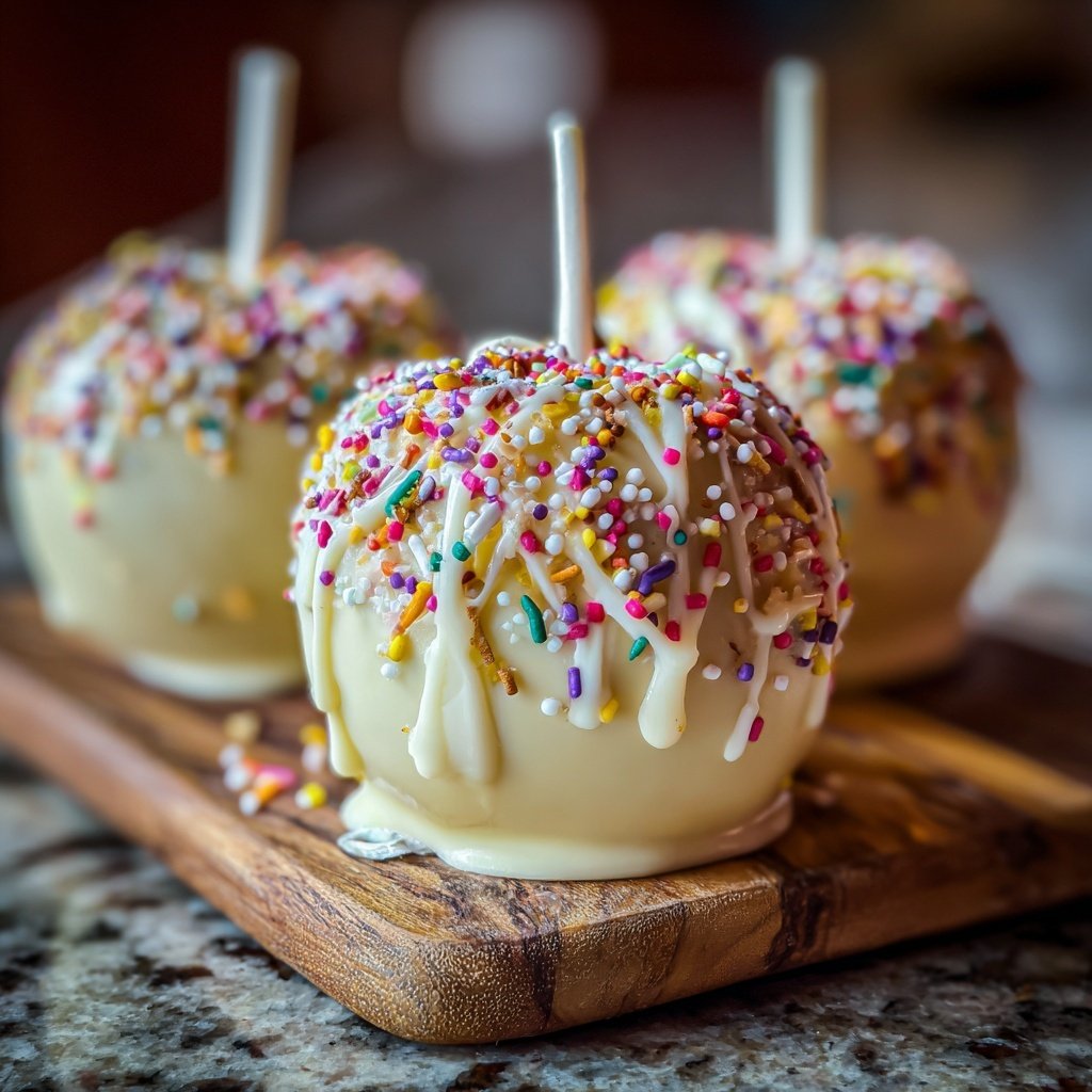 White Chocolate Candy Apples
