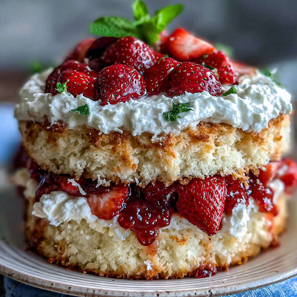 Classic Strawberry Shortcake With Fresh Cream