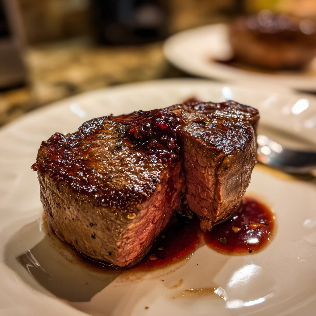 Romantic Filet Mignon with Red Wine Sauce