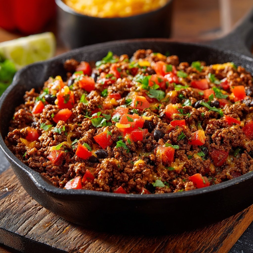 Easy Ground Beef Taco Skillet
