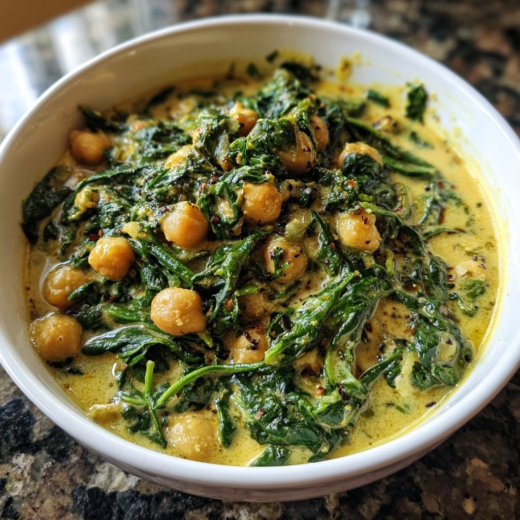 Creamy Spinach Chickpea Stew