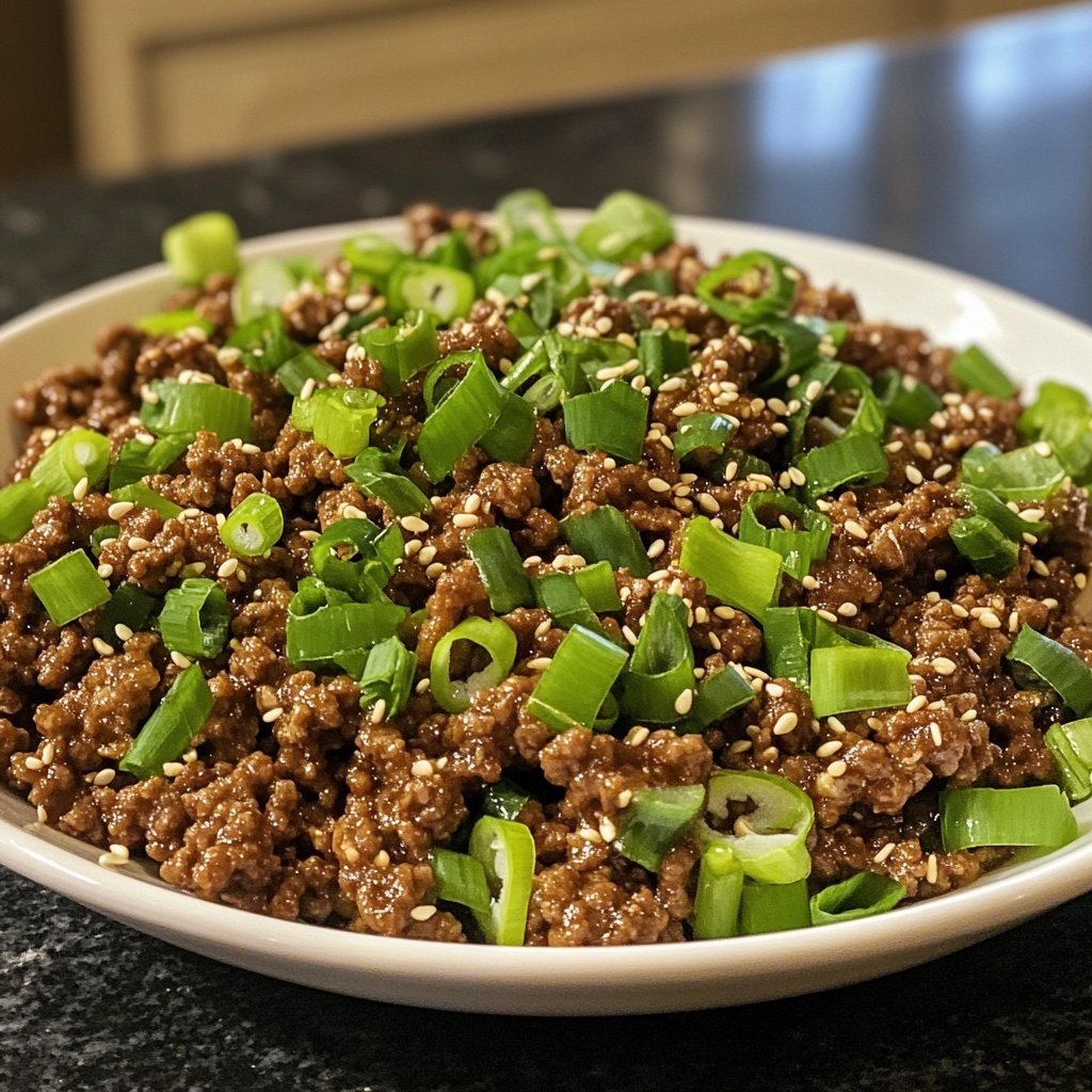 Quick Easy Korean Ground Beef Bowl