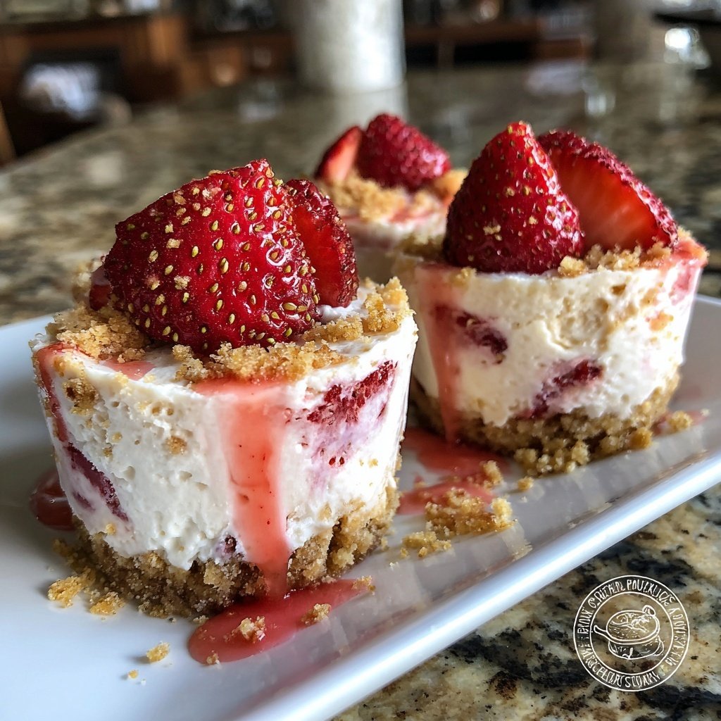 No Bake Strawberry Cheesecake Cups